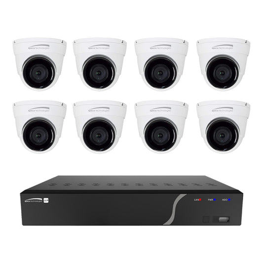 Speco ZIPK8N2 - 8 Channel Surveillance Kit with Six 5MP IP Cameras, 2TB, NDAA Compliant